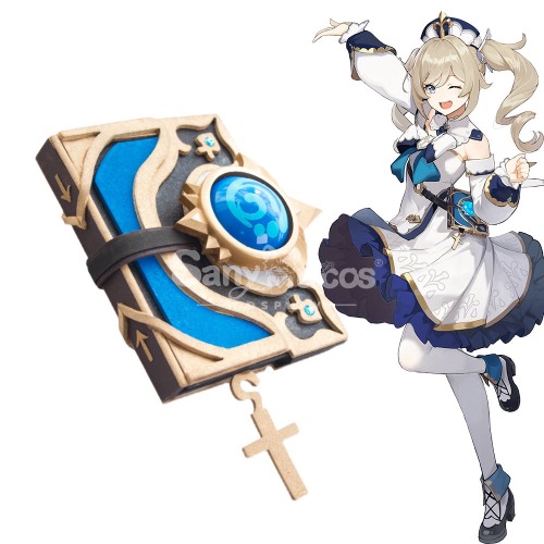 Game Genshin Impact Cosplay Barbara Favonius Codex Props