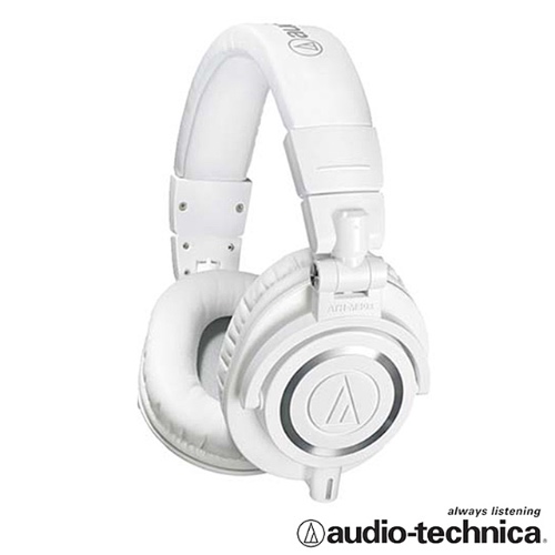 鐵三角 ATH-M50x 高音質錄音室用專業型監聽耳機【白色】