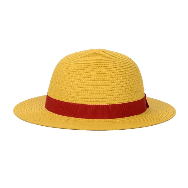 Straw Hat Performance Animation Cosplay Accessories Hat Summer Sun Hat Yellow