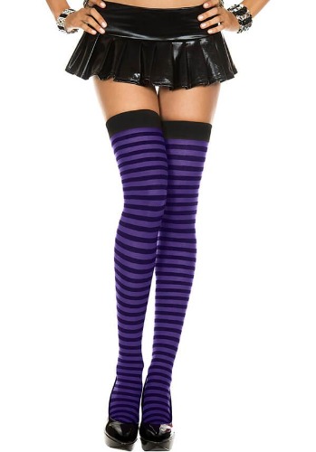 Striped [Black/Purple] | THIGH HIGHS