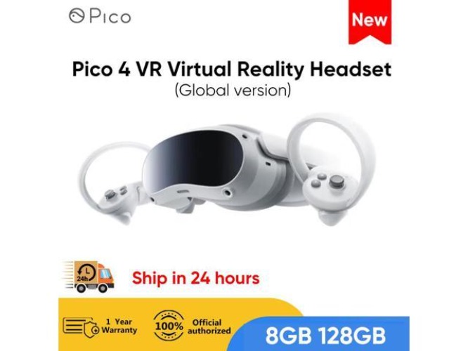 Pico 4 VR Headset 128GB Global version Pico4 All-In-One Virtual Reality Headset 3D VR Glasses 4K+ Display For Metaverse & Stream Gaming 128 GB US charger