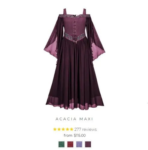 Acacia Maxi | Regular / S / Deadly Nightshade