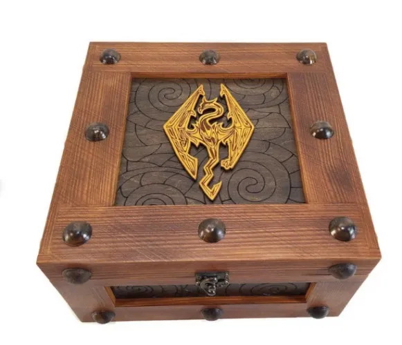 Handmade Skyrim Box | Wooden box in the old style Etsy