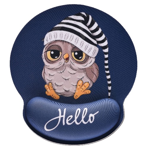 Muismat met Memory Foam Rest,Ergonomische muismat met antislip rubberen voet,Muismat met voor laptop, Gaming & Office, Leuke uil