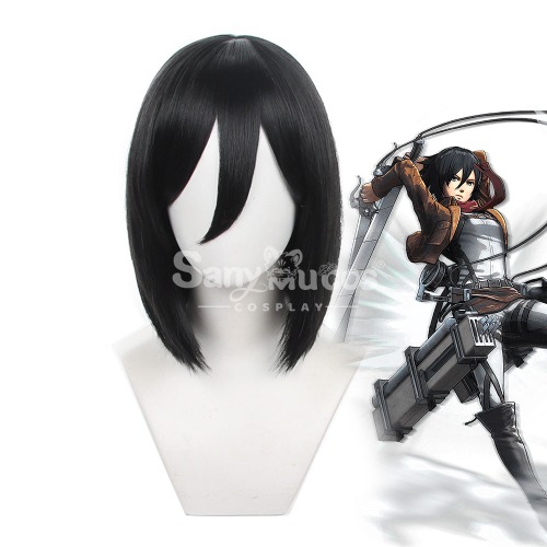 Attack On Titan Cosplay Mikasa Ackerman Wig ♥