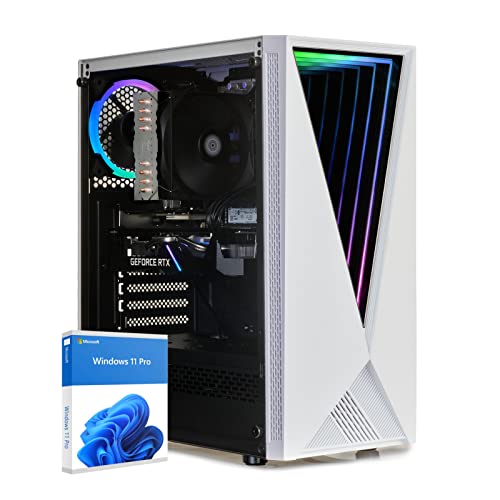 dcl24.de Gaming PC Void Rift weiß [17705] Intel i5-12400F 6x4.4 GHz Turbo - 1TB M.2 SSD, 16GB DDR4, RTX 3050 8GB, WLAN, Windows 11 Pro - Intel i5-12400F 6 x 4.40 GHz, RTX3050, 16GB RAM - Kolink Void Rift weiß