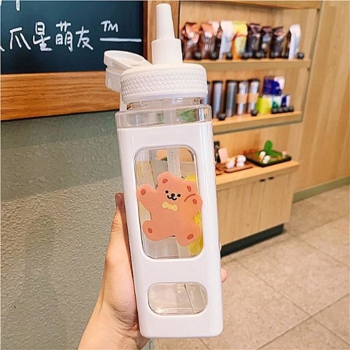 Candy Bun Water Bottles - 900ml / White Teddy