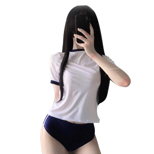 YOMORIO Anime Lingerie Japanese School Girl Uniform Cosplay Sexy Gym Clothes for Women