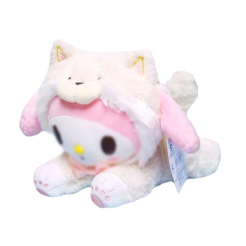 Veakeqe 1 Pcs Cartoon Plush Stuffed Animal, Lovely Plush Dolls,8 Inch Anime Cute Soft Plush Figure Toy, Soothe Kids Girl Fans Toys Gift Bag Filler Birthday Gift for Kids (Pink) - Pink