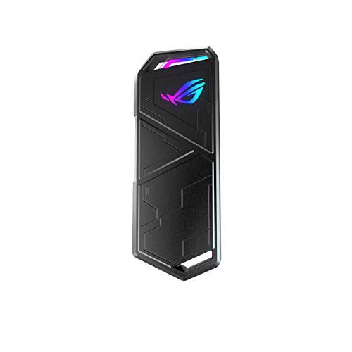 ASUS ROG STRIX Arion Aluminum Alloy M.2 NVMe SSD External Portable Enclosure Case Adapter, USB 3.2 Gen 2 Type-C (10 Gbps), USB-C to C and USB-C to A Cables, Fits PCIe 2280/2260/2242/2230 M Key/B+M Key - ROG STRIX Arion
