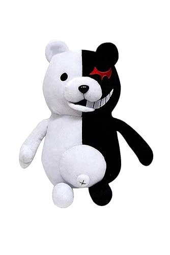 Werycos 25cm / 9.84in Black White Bear Plush Anime Stuffed Plush Toy - Black - 25cm / 9.84in