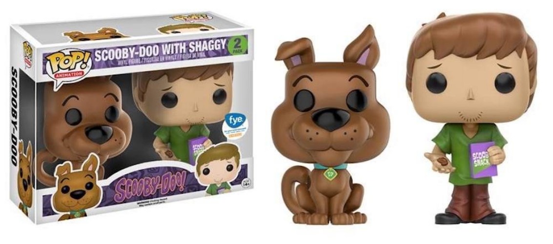 FUNKO POP! SCOOBY DOO with SHAGGY 2 pack set, fye USA Exclusive Limited Edition