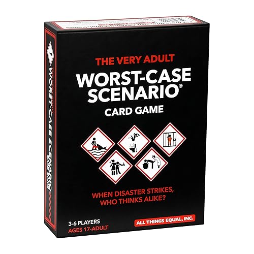 Moose games The Very Adult Worst-CASE Scenario Card Game - All New Party Game | 0% Trivia, 100% Humorous Fun, Black - Adult Version