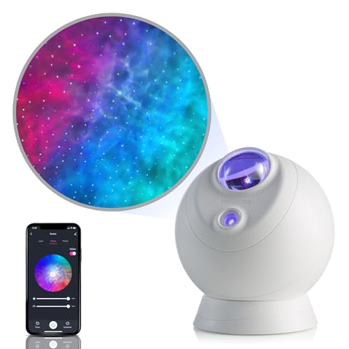 BlissLights Sky Lite Evolve - Star Projector, Galaxy Projector, LED Nebula Lighting, WiFi App, for Meditation, Relaxation, Gaming Room, Home Theater, and Bedroom Night Light Gift (Blue Stars) - Blue Stars