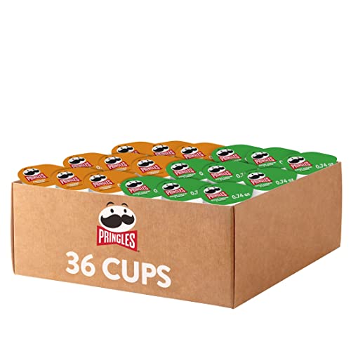 Pringles Potato Crisps Chips, Snack Stacks, Lunch Snacks, Office and Kids Snacks, Variety Pack (36 Cups) - Variety Pack - 0.74 Ounce (Pack of 36)