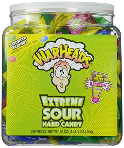 Warheads Extreme Sour Hard Candy (Pack of 240) - Watermelon - 240 Count (Pack of 1)