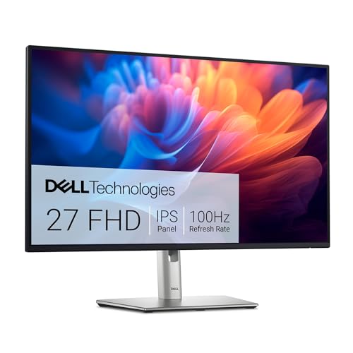Dell P2725H 27 Inch Full HD (1920x1080) Monitor, 100Hz, IPS, 5ms, 99% sRGB, USB-C, DisplayPort, HDMI, VGA, 4x USB, 3 Year Warranty, Black - P2725H