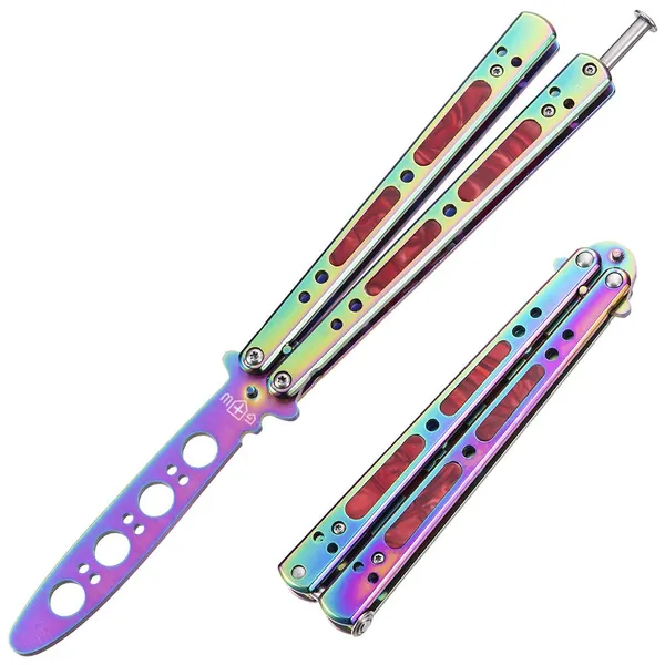 Butterfly Trainer Balisong Trainer - Practice Butterfly Knives - Butterfly Knife NOT Real Blade NOT Sharp - Butterfly - Dull Trick CSGO Trainer - Navaja Mariposa K-06 - 