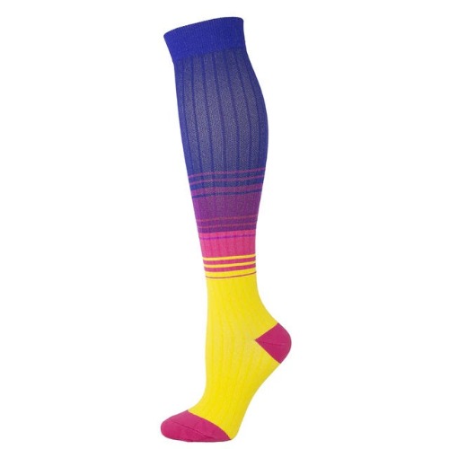 Sunset Gradient Colored Knee High (Compression Socks) - L/XL
