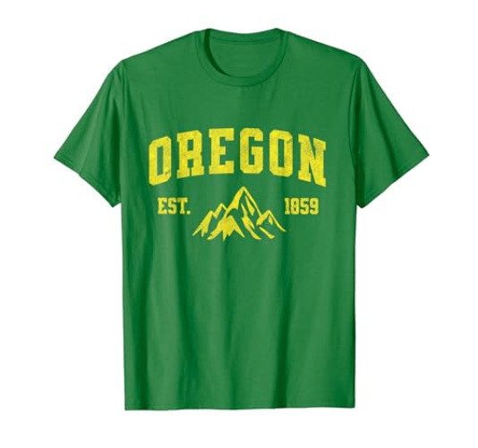 Vintage oregon Men oregon Women Retro T-Shirt - Youth - Kelly Green - Large