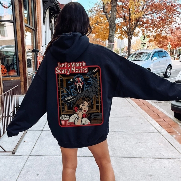 Ghostface Scream Movie Halloween Hoodie, scream scream-ghost, horror scary Halloween sweatshirt halloween shirt ghost face Scream party