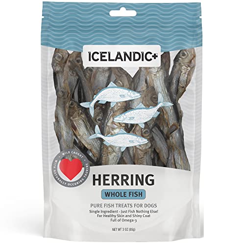 Icelandic+ Plus Herring Whole Fish Dog Treat 3-oz Bag