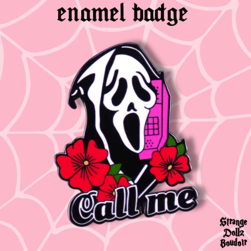Scream Ghostface enamel pin badge, pastel goth, Halloween, Strange Dollz Boudoir