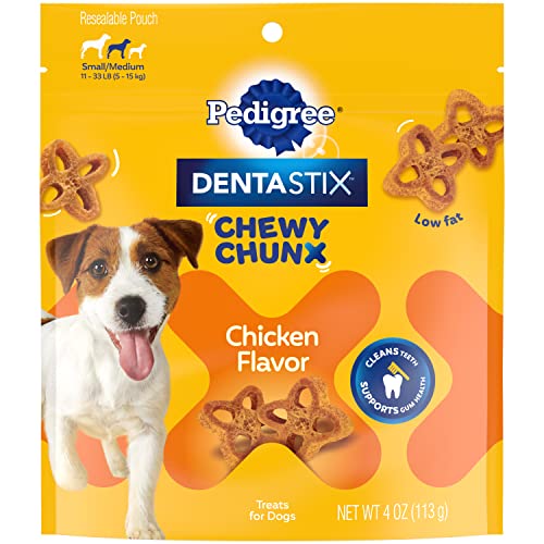 Pedigree DentaStix Chewy Chunx Dental Treats, Small/Medium Dog – 4 oz. - 4.00 Ounce (Pack of 1)