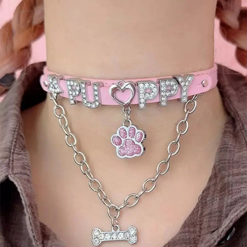 Little Puppy Collar - Pink