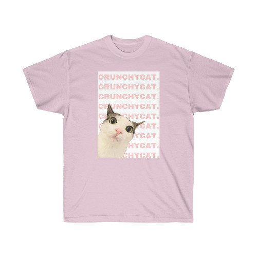 Unisex T-Shirt "CRUNCHYCAT." | Light Pink / M