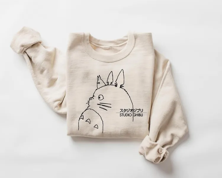 Vintage My Neighbor Totoro Ghibli Sweatshirt, Totoro Gift Shirt  Hayao Miyazaki, Totoro Hoodie, Ghibli Sweatshirt, Spirited Away T-Shirt