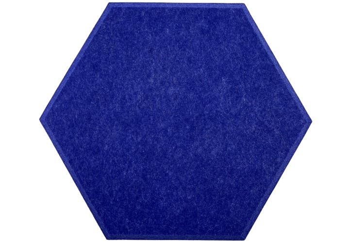 Hexagon PET Felt Acoustic Panels - 12 Pack - Eco Friendly Sound Absorption Panels - Blue