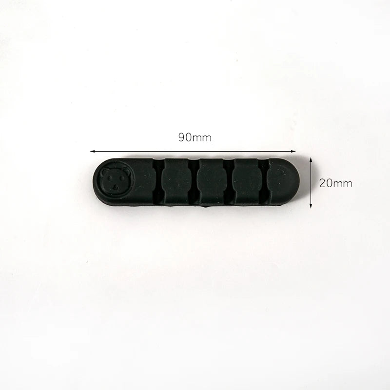 Pastel, Black or White Modern Cable Holder Organizer for Gaming Desktop - Black