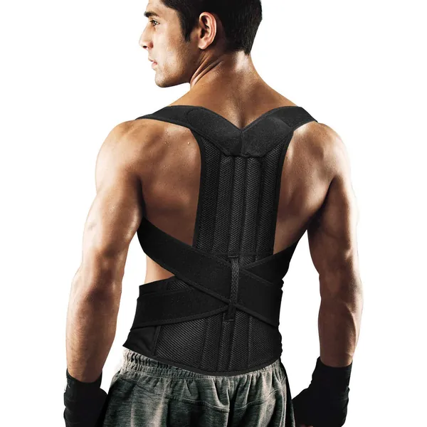 Back Brace Posture Corrector for Women and Men Back Lumbar Support Shoulder Posture Support for Improve Posture Provide and Back Pain Relief - Large (Pack of 1)