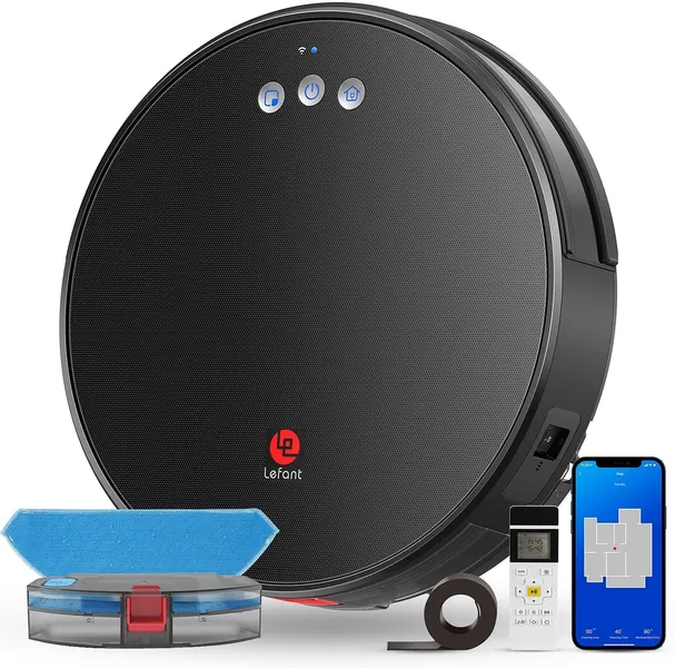 3-in-1 Robot Vacuum Cleaner Suitable For Families With Pets | Lefant® U180 - Black
