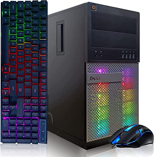 Dell RGB Gaming Desktop PC, Intel I7 3.4Ghz, 32G Memory, 512G SSD, 3T, GeForce GTX 1660 Super 6G GDDR6, WiFi, BT 5.0, RGB Keyboard & Mouse, W10P64 (Renewed) - GTX 1660 Super