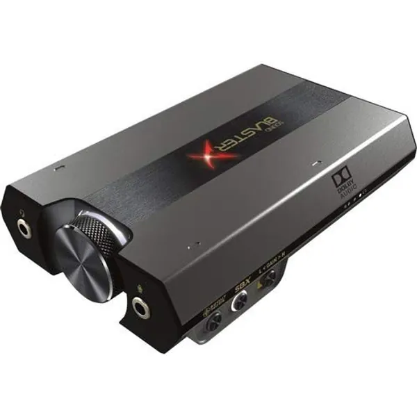 Sound BlasterX G6 Hi-Res 130dB 32bit/384kHz Gaming DAC, External USB Sound Card with Xamp Headphone Amp, Dolby Digital, 7.1 Virtual Surround Sound, Sidetone/Speaker Control for PS4, Xbox One, Nintendo - 130 dB DNR at 32-bit / 384 kHz