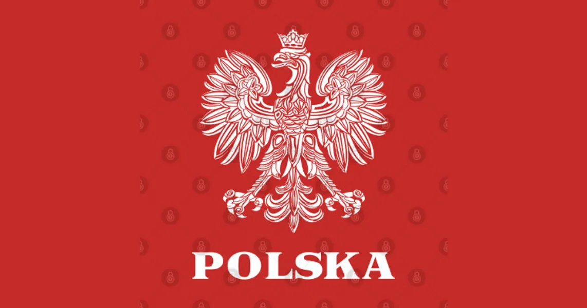 Vintage Style Poland/Polish Eagle Flag by dankfutura