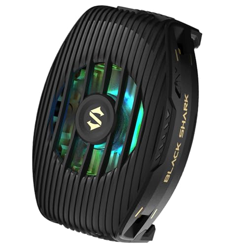 Black Shark Fun Cooler 4 Cell Phone Cooler,15W Power 4010 Large Fan | Temperature Drop by up to 30℃ | RGB Lights | 30mm*30mm Radiator Cooling Fan for iOS/Android Black