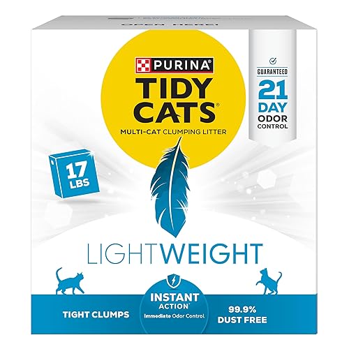 Purina Tidy Cats Light Weight, Low Dust, Clumping Cat Litter, LightWeight Instant Action - 17 lb. Box - 17 Pound (Pack of 1)