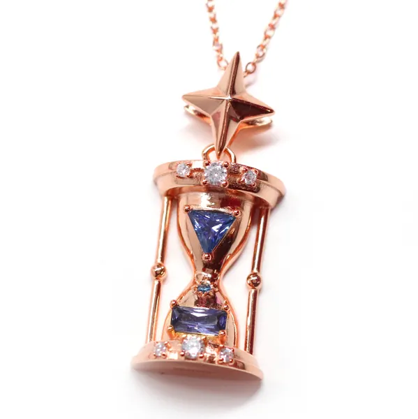 Time Hourglass pendant - Rose Gold