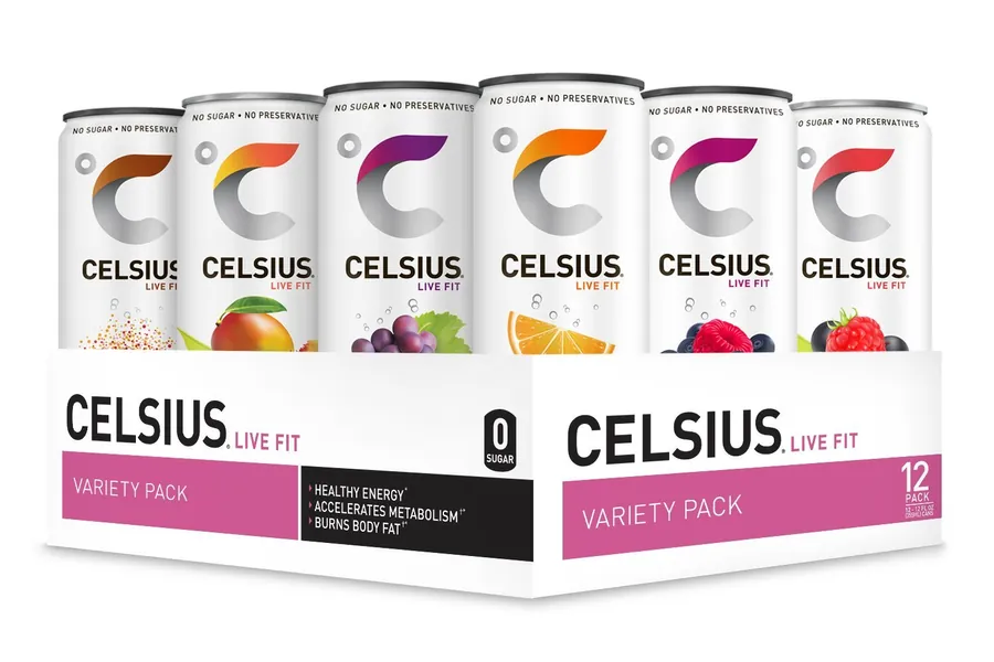 CELSIUS Essential Energy Drink, 12 Fl Oz, Official Variety Pack (Pack of 12) - Official Variety Pack 12 Fl Oz (Pack of 12)