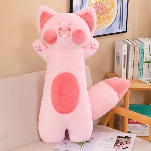 Grayson - Soft & Cuddly Kawaii Cat Pillow - Pink / 75cm