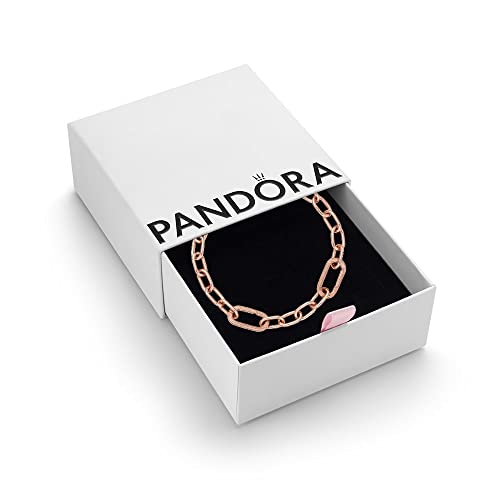 Pandora ME Slim Link Chain Bracelet In 14K Rose Gold-Plated For Medallion Charms - 23