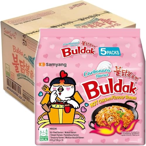 Samyang Hot Chicken Flavour Buldak Ramen Noodles (Carbonara Flavour) 130g (40 Pack)