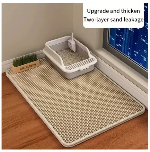 Large cat litter mat