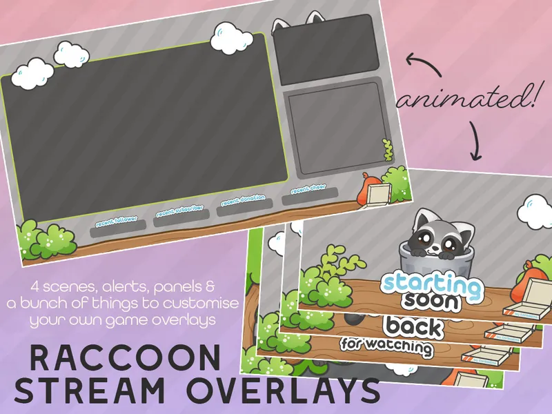 Racccoon | Animated twitch overlay