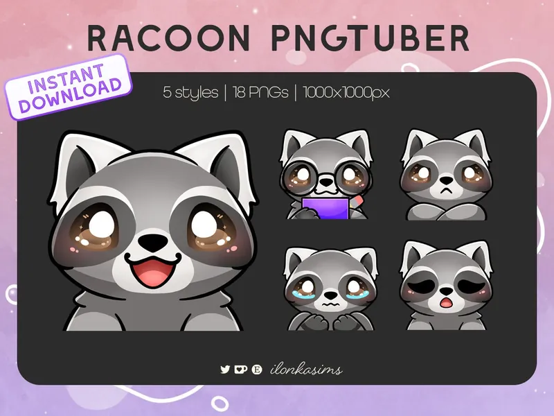 Raccoon | PNGTuber