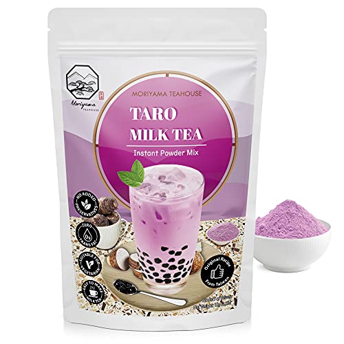 Taro Bubble Milk Tea Instant 3in1 Powder Mix - 1kg (33 Drinks) | for Boba Tea, Milkshake, Blended Frappe and Bakery | Authentic Taiwan Recipe | Zero Trans Fat, No Preservatives | by Moriyama Teahouse - 1 kg (Pack of 1)