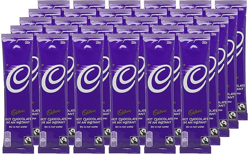 Cadbury Instant Hot Chocolate Sachets 28 g (Pack of 50)